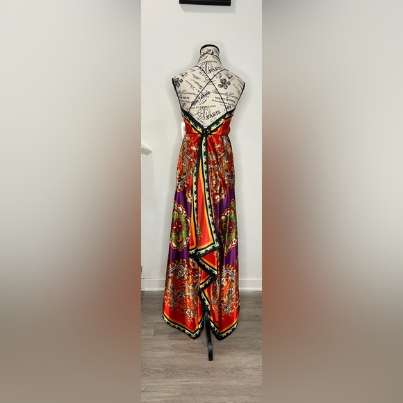 Silk rubber, ducky bandanna dress with zipper - Picture 6 of 7